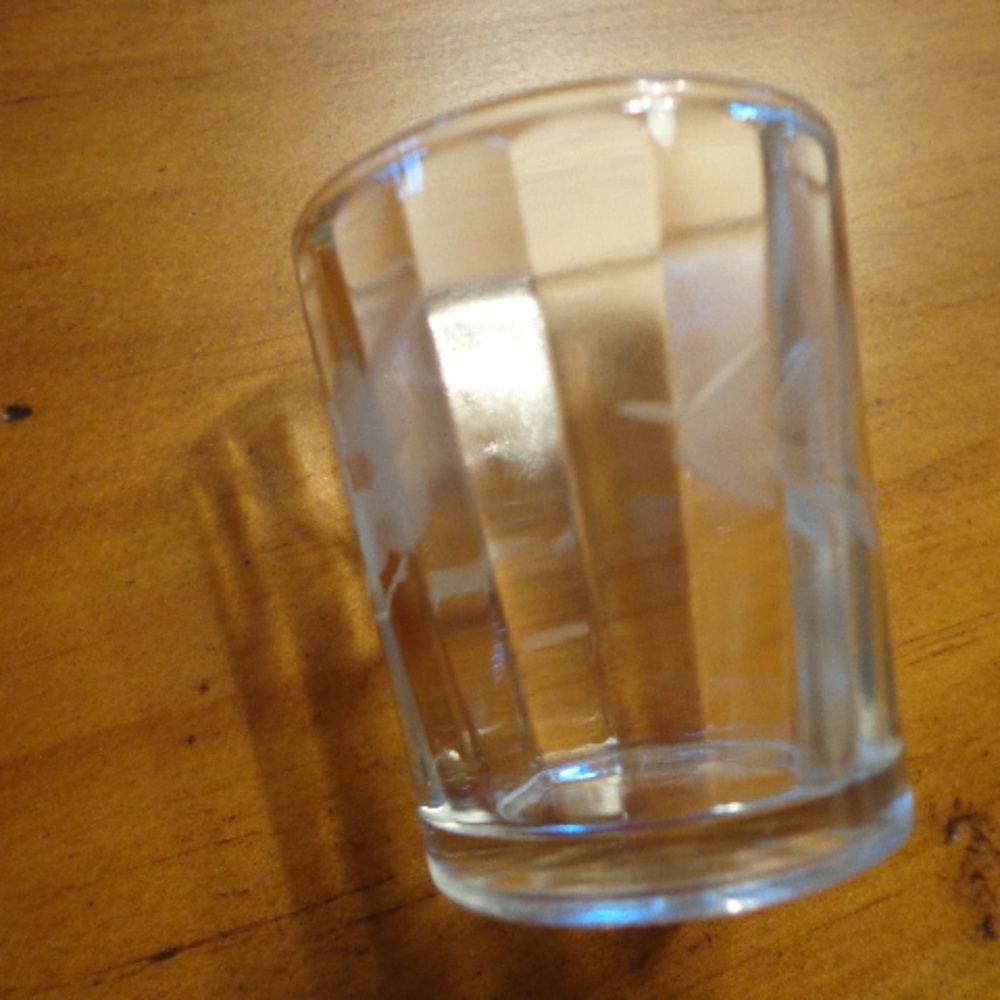 Set of 4 Glass Cordials Etched Clear - Picture 6 of 6